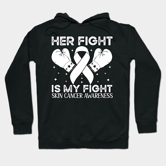 Her Fight is My Fight Skin Cancer Awareness Hoodie by Geek-Down-Apparel